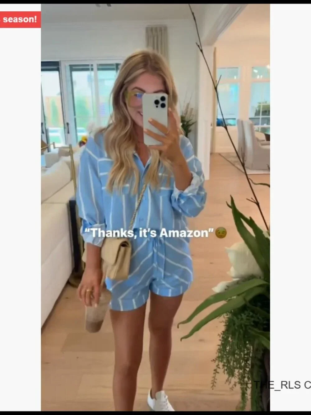 Striped Button Down Shirt and Shorts Matching Set, Polyester Elastane